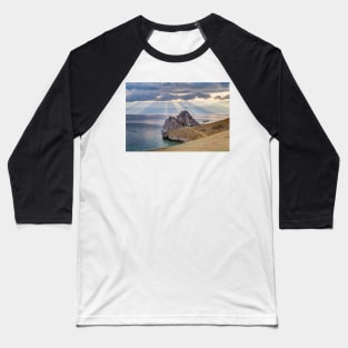 Shaman Rock, Lake Baikal in Siberia, Russia Baseball T-Shirt